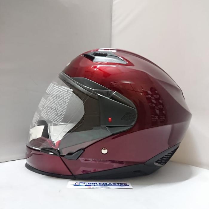 Helm Zeus Zs-611C Wine Red Modular New!!