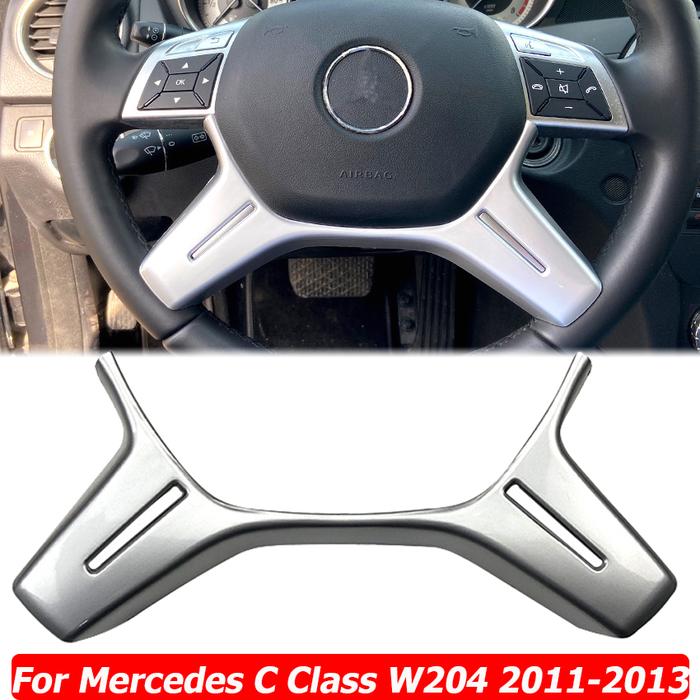 W204 11-13 Interior Steering Wheel Frame Trim Cover Sticker Trim For