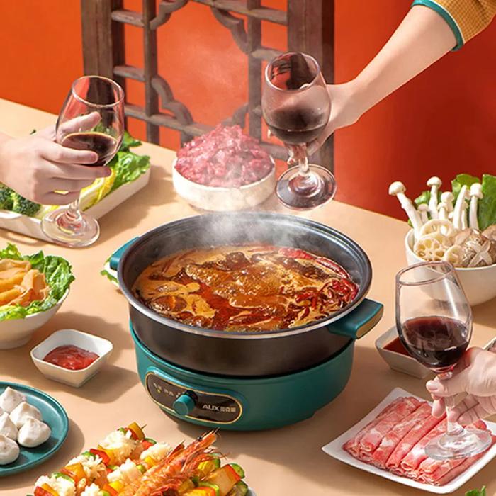 Ramen Electric Hot Pot Bbq Wok Pressure Non-stick Chinese Hot Pot