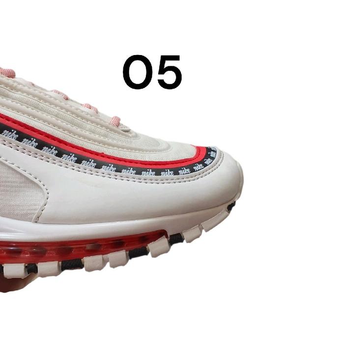 Sepatu Olahraga Pria dan Wanita AIRMAX 97 CHAIN WHITE/B/RED Bisa Cod pilihan yg tepat buat Anda