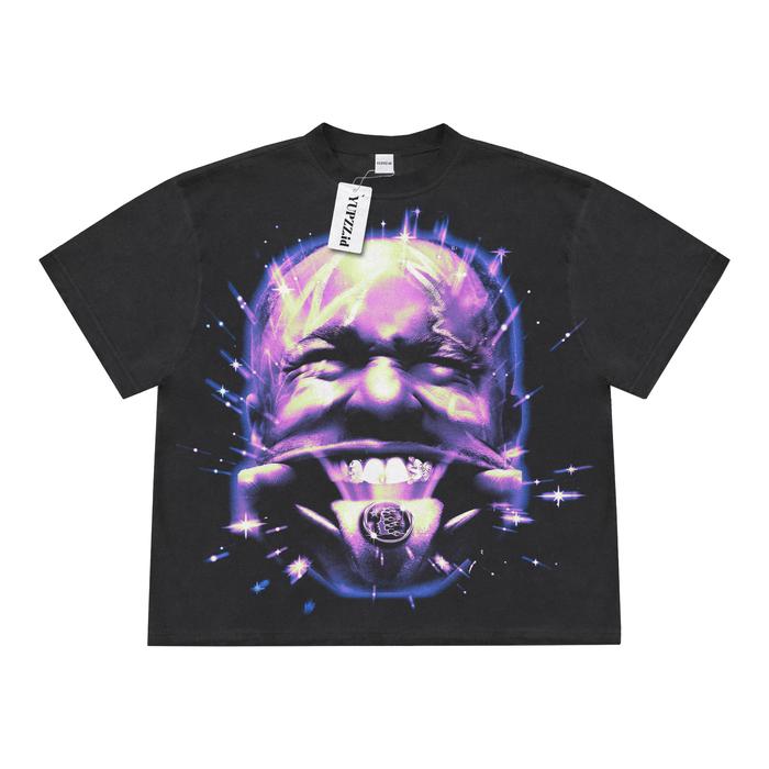 [COD] Kaos Boxy Oversize T-shirt Trush Black Baju Distro Pria Dan Wanita Katun Combed 20s Atasan Uni