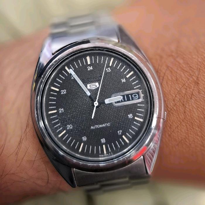 seiko 5 autometic snxf11k1 full original Stainless Watches Black