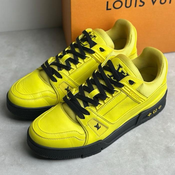 Louis Vuitton LV Trainer Yellow Sneakers (BS329) 100% AUTHENTIC