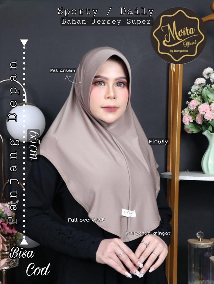 Moira Hijab Bergo Antem Oval Mini Full & Daily