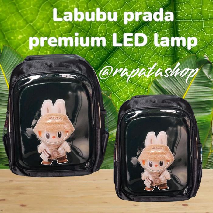 Tas labubu Prada premium led lamp ukuran besar