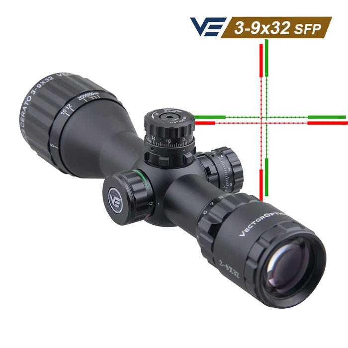 Vector Optics Cerato 3-9x32SFP Riflescope Hunting Rifle Scope Red