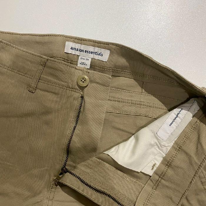 Celana Cargo Amazon Essentials Slim Straight Strech Original Trend