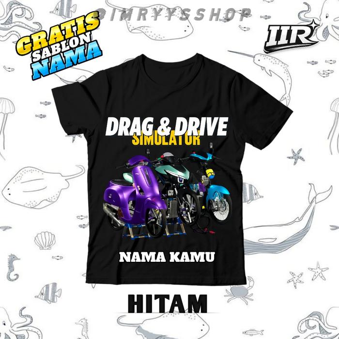 (BISA COD) Kaos Atasan Anak Gambar Drag Drive Simulator DDS Modif Motor Game Roblox / Baju Drag Driv