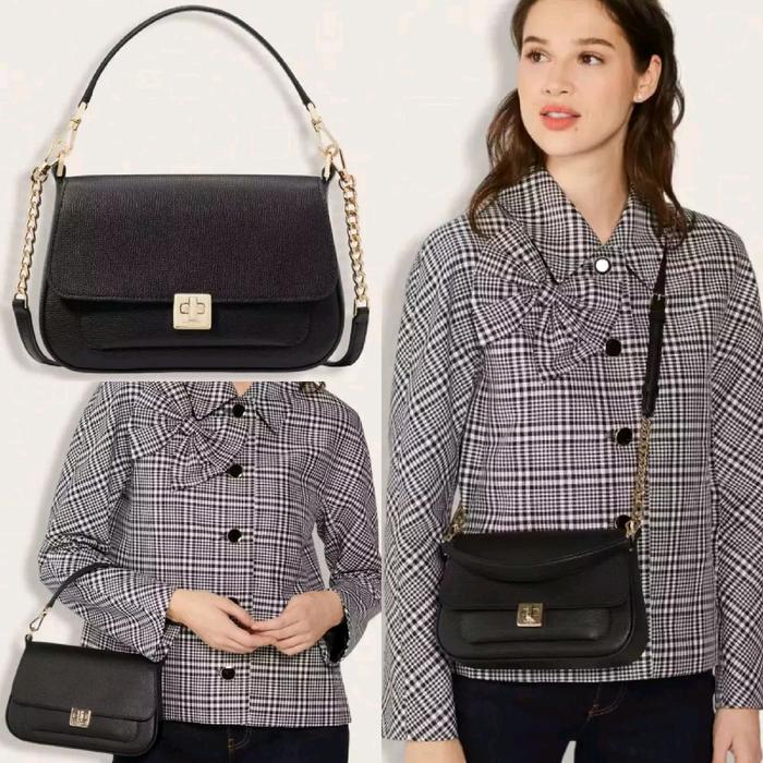 KS phoebe small flap crossbody black