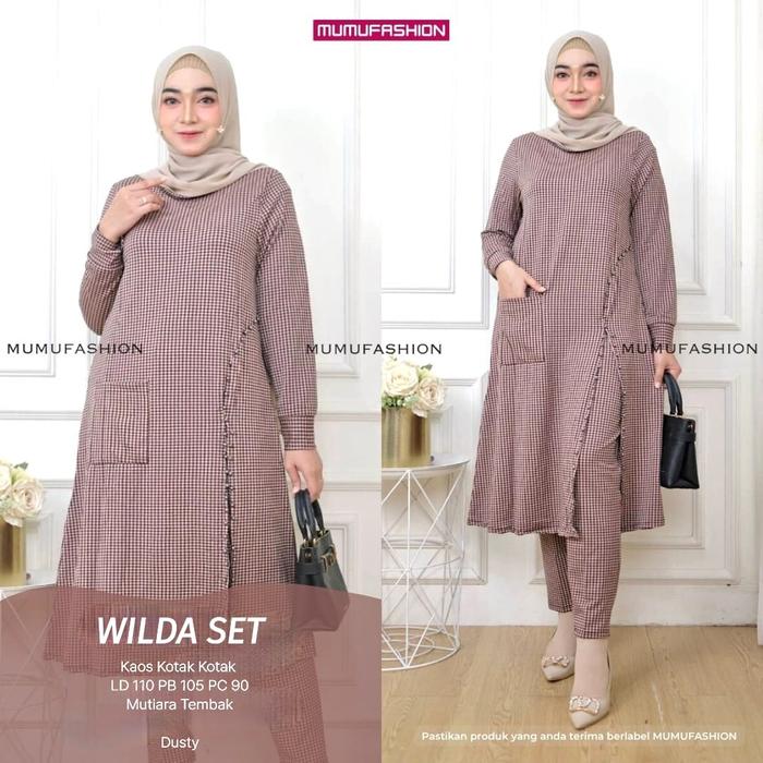 MUMU - WILMA SET // WILDA SET Setelan Tunik Wanita Jumbo Terbaru Wilma Set by MUMUFASHION SOLO