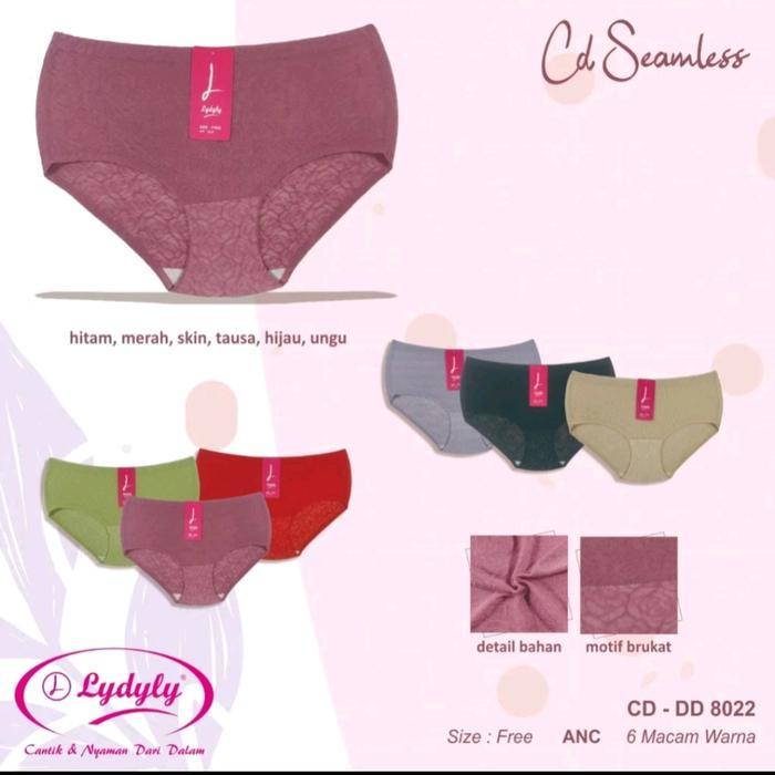 Lydyly 8022 CD Celana Dalam Seamless Wanita Motif Bunga Transparan