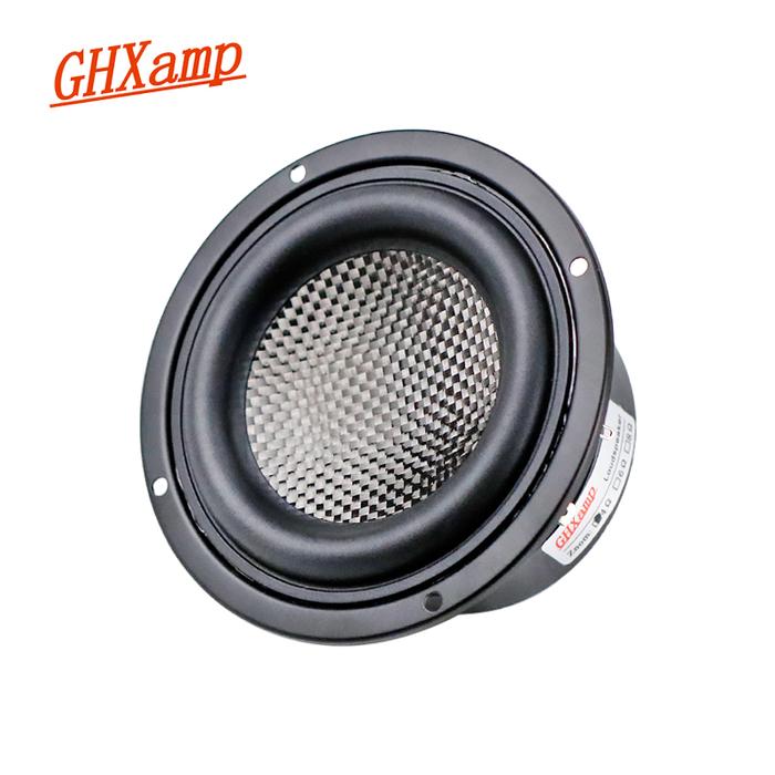GHXAMP HIFI 4 Inch Subwoofer Bass Speaker Carbon Fiber Cone Woofer