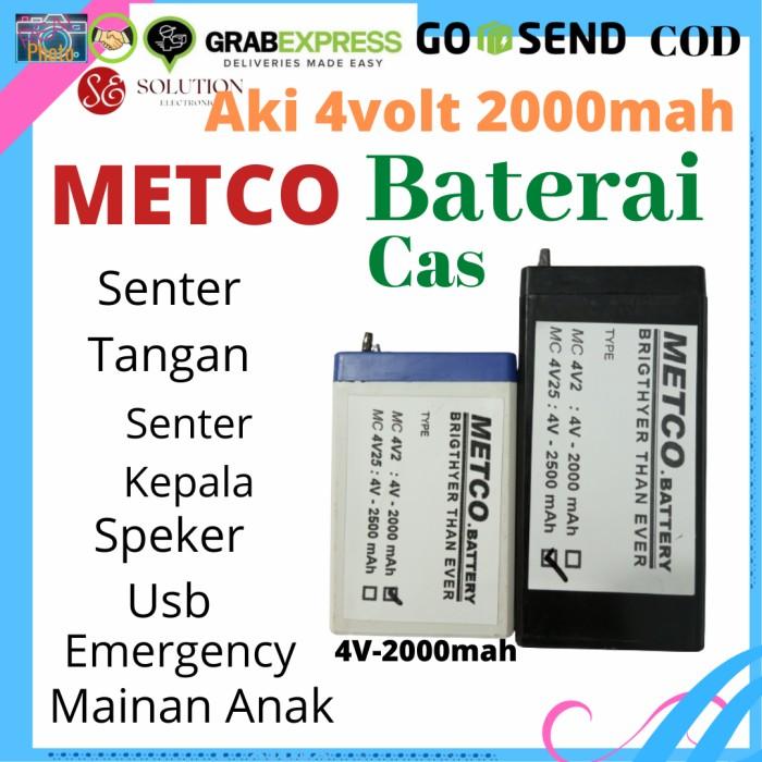 Baterai Emergency 4 Volt 2000mah Aki kering Accu 4V 2000mah Emergency