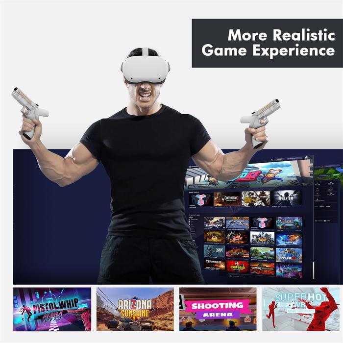 Game VR GripStock untuk Oculus Quest 2 Aksesoris Game Menembak VR