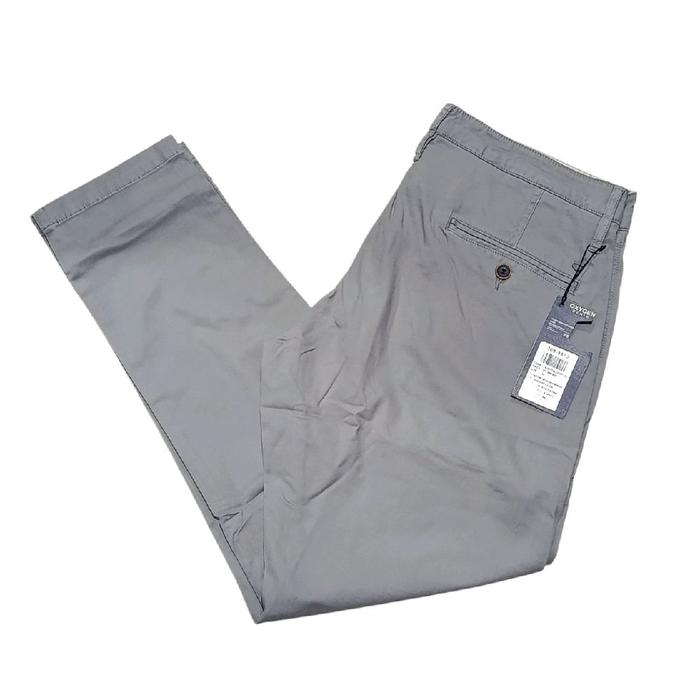 Celana Chinos Pria OXYGEN Slim-Fit Warna Abu Muda Kualitas Premium 708-9513