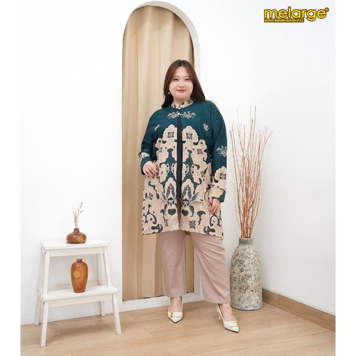 ◤New Promo◢ Tunik Batik Hanum Tunik Batik Cewek Jumbo Tunik Batik Modern Baju Batik Cewek Bigsize 3X