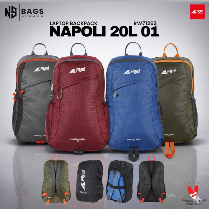 Tas Ransel Napoli 20 Liter 01 Arei Outdoorgear - Backpack/Tas Sekolah Traveling Pria Wanita Original