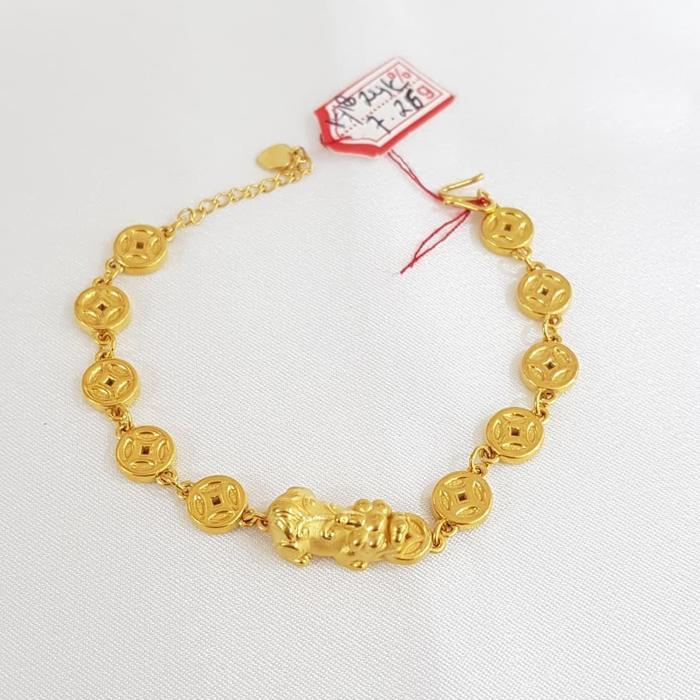 GELANG RANTAI EMAS 24K NAGA KOIN