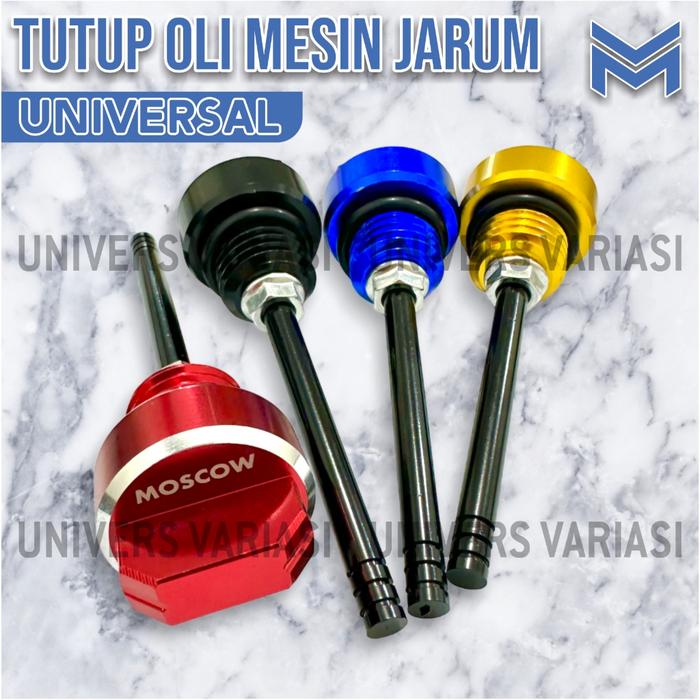 TUTUP OLI MESIN JARUM CNC HONDA YAMAHA / BAUT OLI VARIASI WARNA HITAM MERAH BIRU GOLD ORIGINAL MOSCO