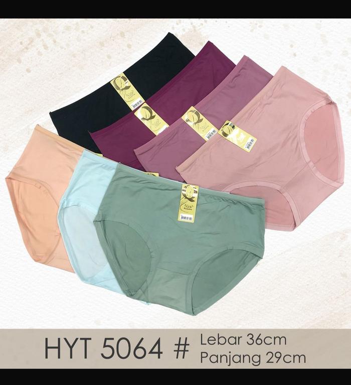 12 PCS Celana Dalam Wanita JUMBO BB 75-90 kg Bahan Katun HUAYITING/CD wanita / Cd polos Super jumbo 