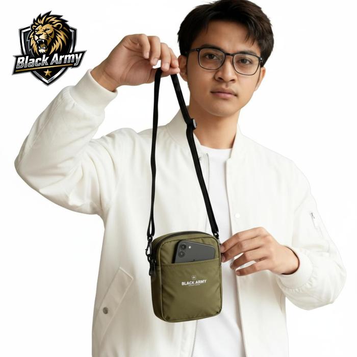 Tas Selempang HP BLACK ARMY B-08 BRONTES | Cell Phone Bag Original | Simple, Kuat & Stylish