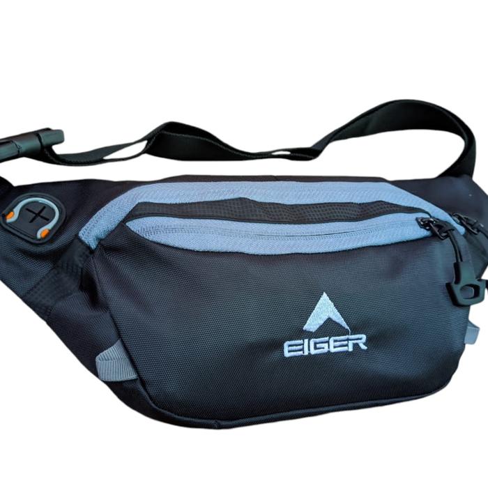 Tas Pria Selempang dan pinggang isi dompet hp cas eiger 1989 Waistbag waterproof i Taspria Selempang