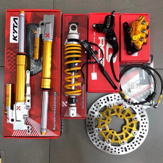 TERLARIS PROMO CEPAT HABISKAN STOK! paketan master rem + Kaliper + selang rem + Disc + Shockbreaker 