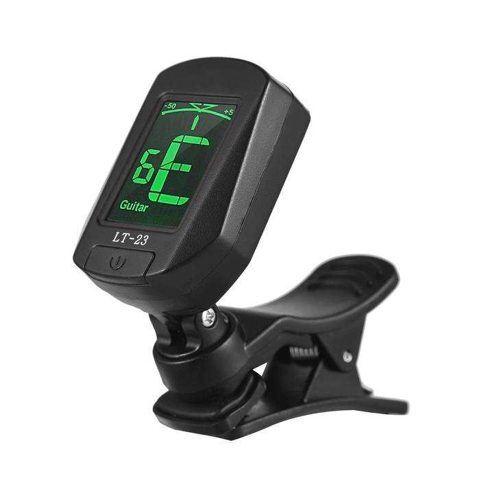Guitar Tuner Clip-On Tuner Digital Mini Electronic Tuner with LCD