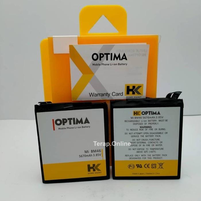 Baterai Xiaomi Mi BM46 - Baterai Xiaomi Redmi Note 3 HK OPTIMA