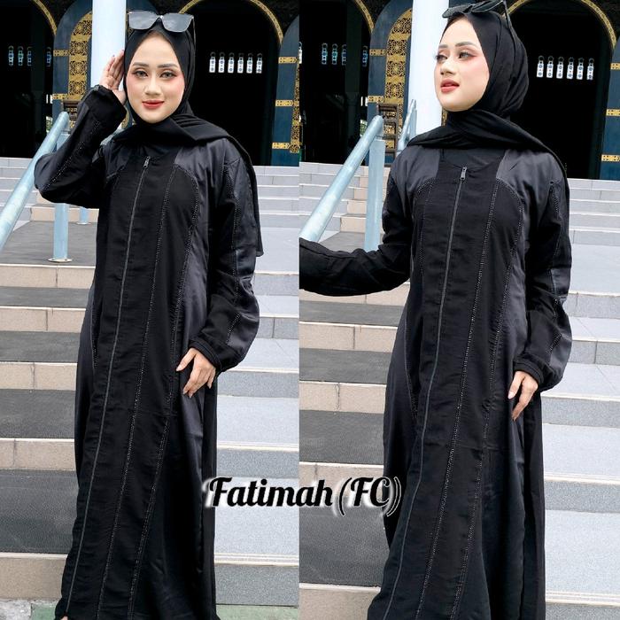 Busana Muslim Wanita - Gamis Abaya Hitam Dubai Danisa Maxydeess Fashion - Dress Syari Maxi Dewasa