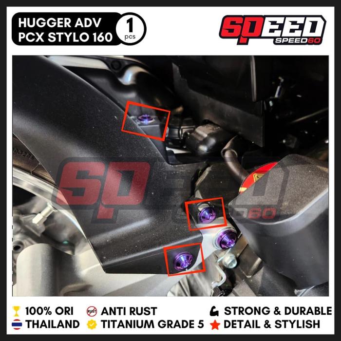 Probolt Titanium Baut Hugger Spakbor Honda Stylo PCX ADV Vario 160 King Nut Grade 5