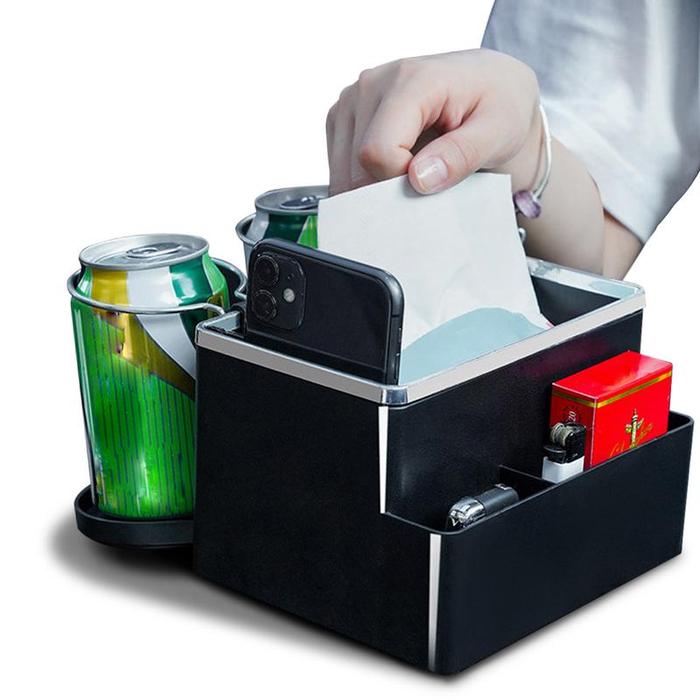 Car Console Cup Holder Organizer Car Console Organizer With 2 Cup