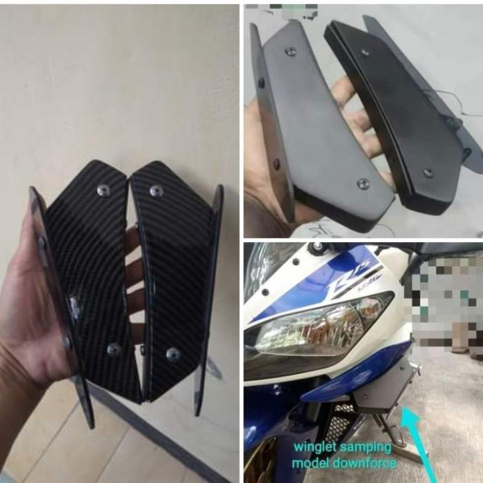 Winglet Sam R15V2 Downforce Hitam Dof Kaon