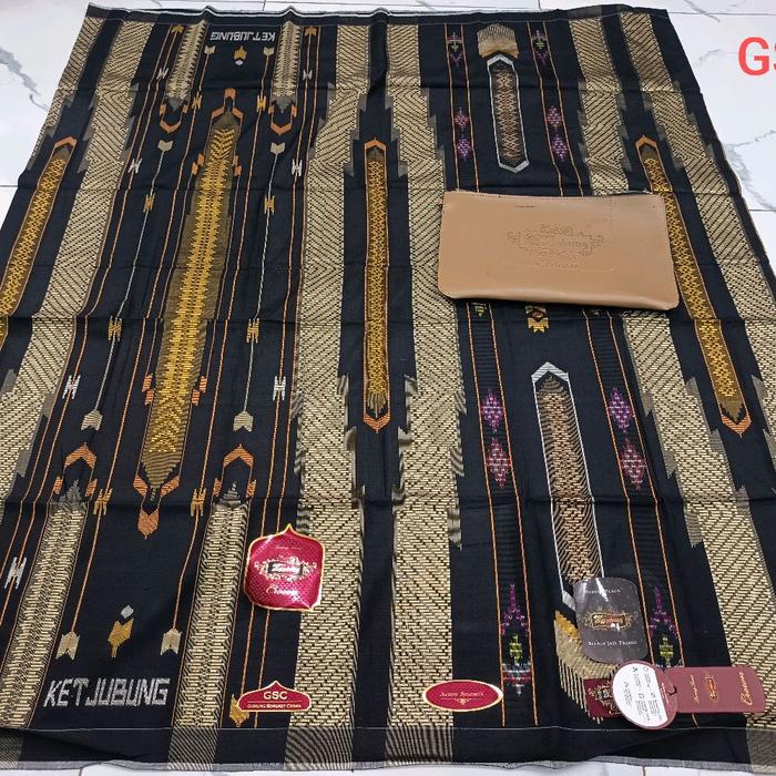 *Sarung Ketjubung Songket* *Mutif GSC* *Gold/ Full Sutra* *Kwalitas bintang 5* *Original* Motif Musl
