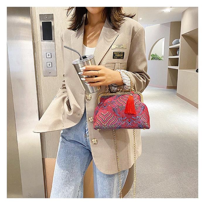 tas kecil bordir china cheongsam wanita tas retro elegan Hanfu Cina tas antik unik wedding sangjit