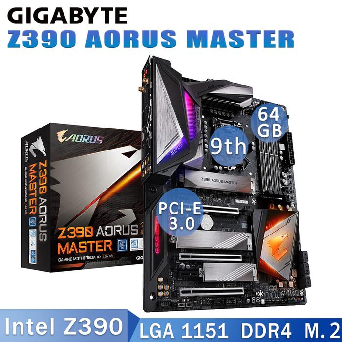 LGA 1151 For Gigabyte Z390 AORUS MASTER Motherboard CPU Core i9 i7 i5
