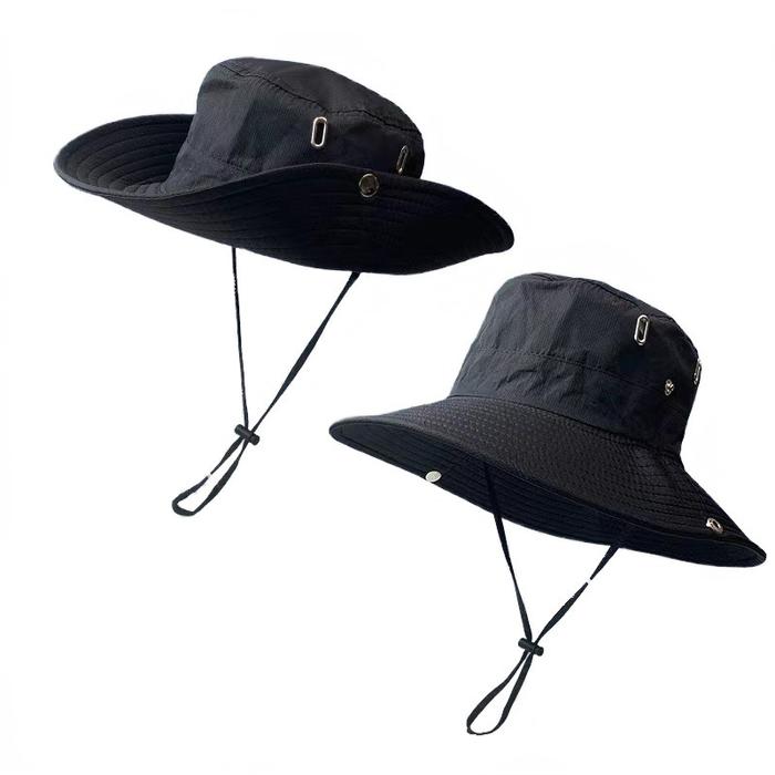 WANDER-FS003 Lipat Topi Sun Visor Rimba Gunung Pria Wanita Bahan Ripstop Polos Packable Outdoor Anti