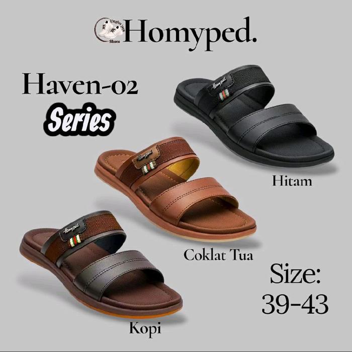 SANDAL SLIDE BAN 2, HOMYPED HAVEN-02 Sz 39-43 ORIGINAL TERBARU Pria Sendal