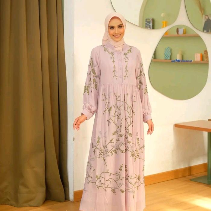 Itang Yunasz GED 52 Dress Muslim untuk Wanita Casual Gamis