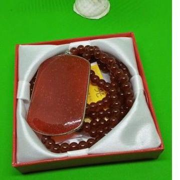 Kalung Liontin Batu Giok Merah