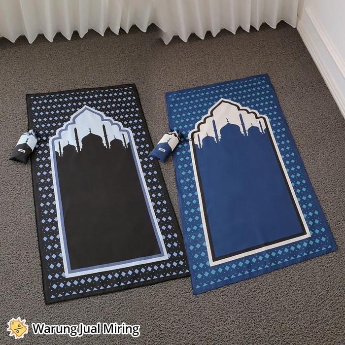 Sajadah Travel Saku Bilal Souvenir Traveling Kantong Mini Pouch Poch Dompet Serut Retsleting Sleting