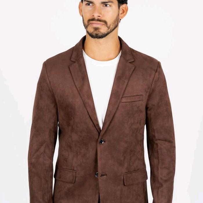 Blazer Suede Premium untuk Penampilan Eksklusif Klasik dan Stylish Pria Kulit Panjang