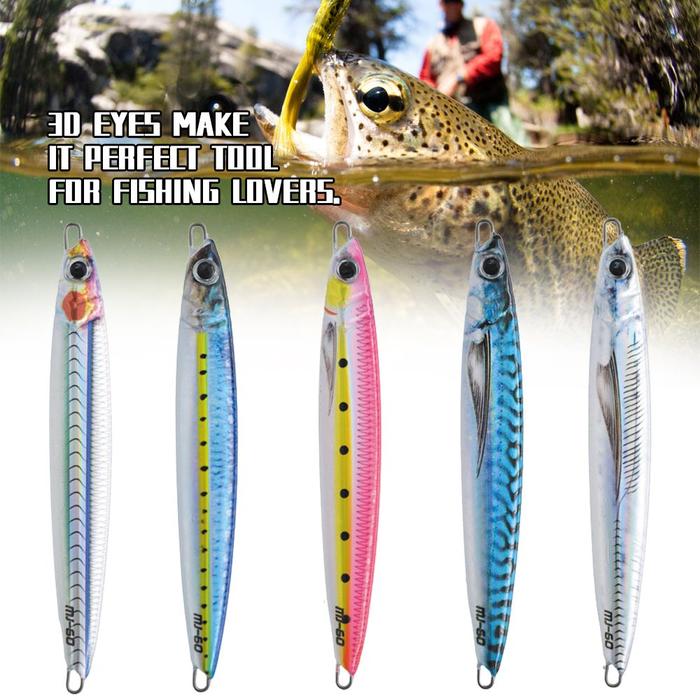 Sinking Colorful Minnow Spinning Baits Jig Bait Metal