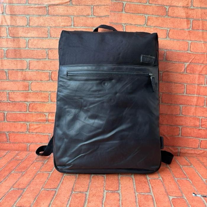 TAS RANSEL PRIA HTML KANVAS SECOND BRANDED HITAM / TAS RANSEL KANTOR PRIA HTML SECOND