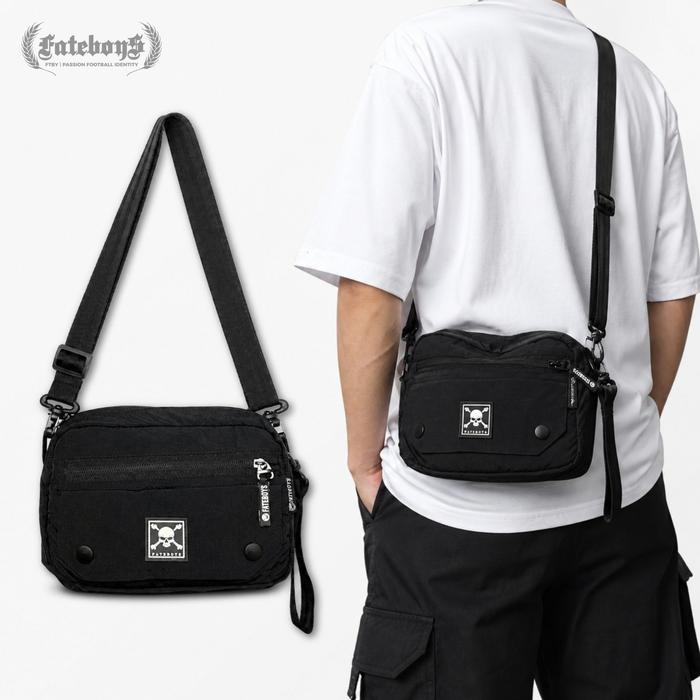 FATEBOYS | HUSTLE SLING BAG - TAS SELEMPANG CRINKLE BLACK