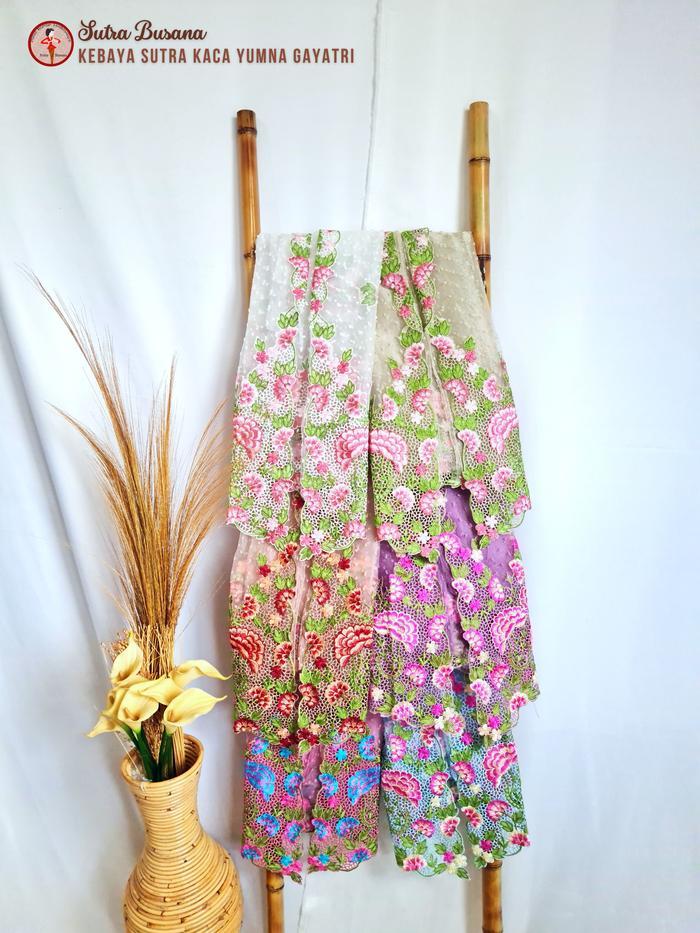 Bahan Kebaya Bordir Encim Sutra Kaca Yumnagayatri Kain