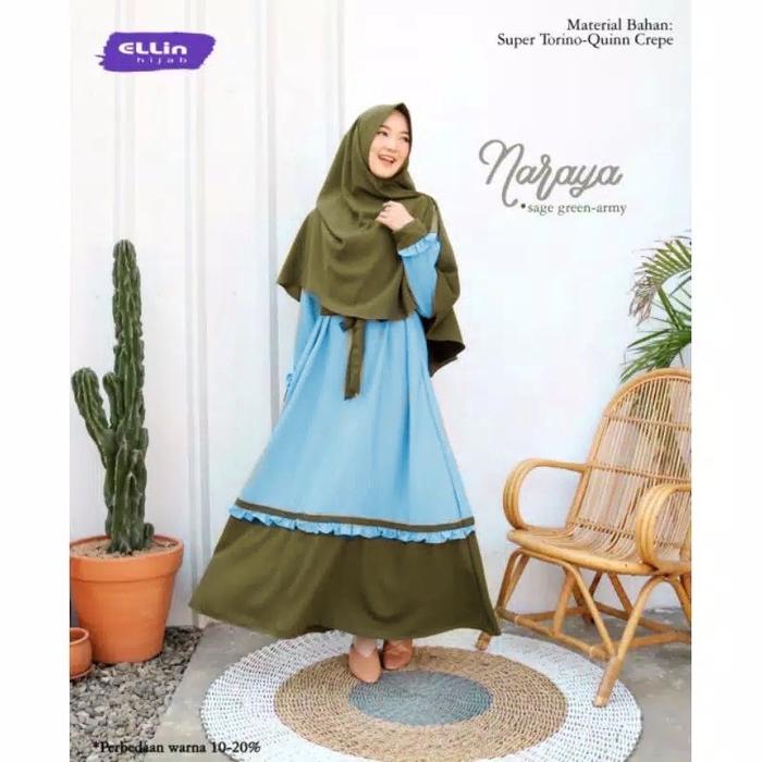 Naraya Dress (No Hijab) / Gamis Murah / Gamis Moscrape Muslim Kain