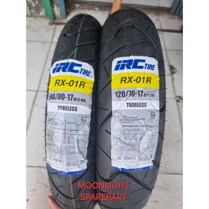 Ban Luar Vixion Mx King Supra Gtr Depan 90/80-17 Belakang 120/70-17 Rx-01 Irc Ring 17 Tubless