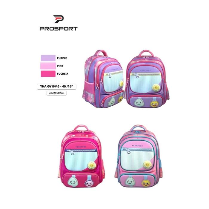 Prosport Backpack YHA GY 8445 - 40 / 16 INCH - TAS RANSEL ANAK SEKOLAH PROSPORT UNISEX
