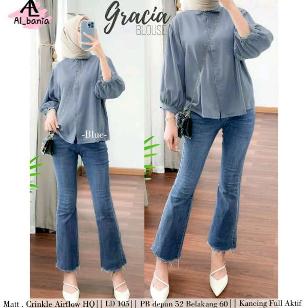 Gracia blouse/atasan wanita  airflow HQ Crinkle